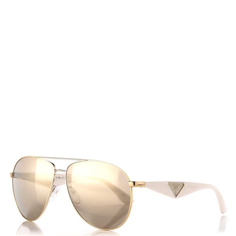 white prada aviator sunglasses|Prada sunglasses aviator style.